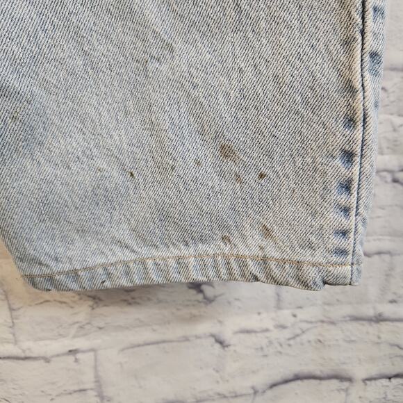 VTG 90s Levis 550 Jeans Mens 34x28 Relaxed fit Denim Light Wash Read - Picture 2 of 9